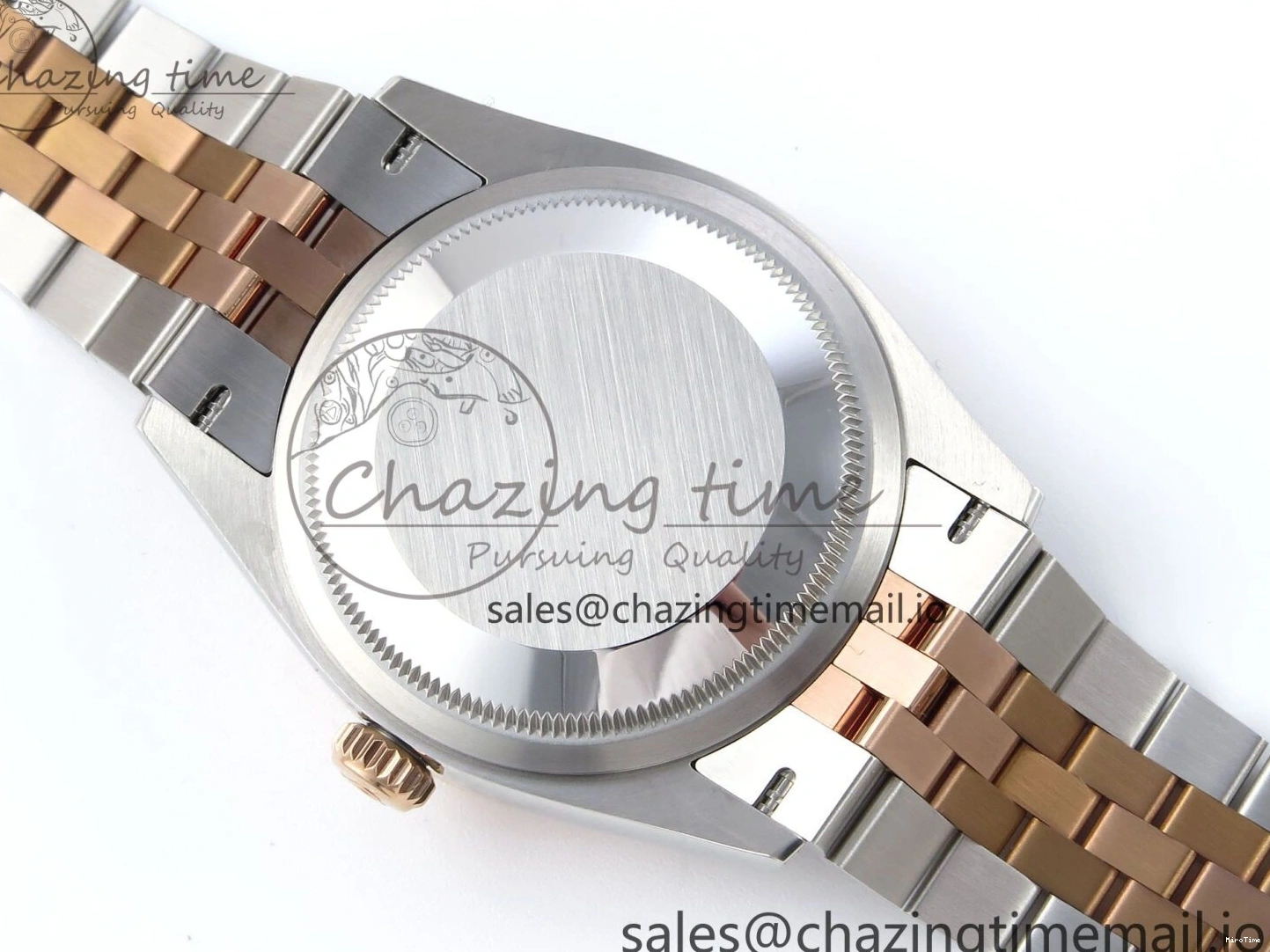 MiroTime 0408 DateJust 36 126231 EWEF Best Edition Silver Leaf Dial Stick Marker on SS RG Jubilee Bracelet A TopPick 596